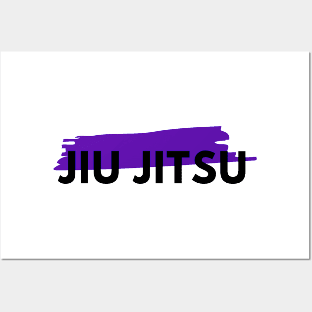 Brazilian Jiu Jitsu BJJ Purple Belt Wall Art by HootVault